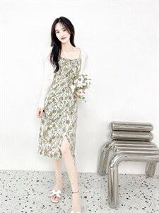 早秋2件套连衣裙！防晒俩不误！,女装连衣裙,依挺好