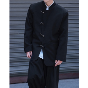 2025港风中式金属盘扣设计大码M-5XL西服潮流男XF77071P85控128图片