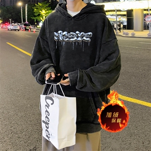 直播品质 500克重磅美式做旧水洗卫衣 SL1553-常规特P55加绒特P65图片