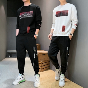春秋新款男士卫衣ins潮流百搭宽松秋装两件套套装DS988T