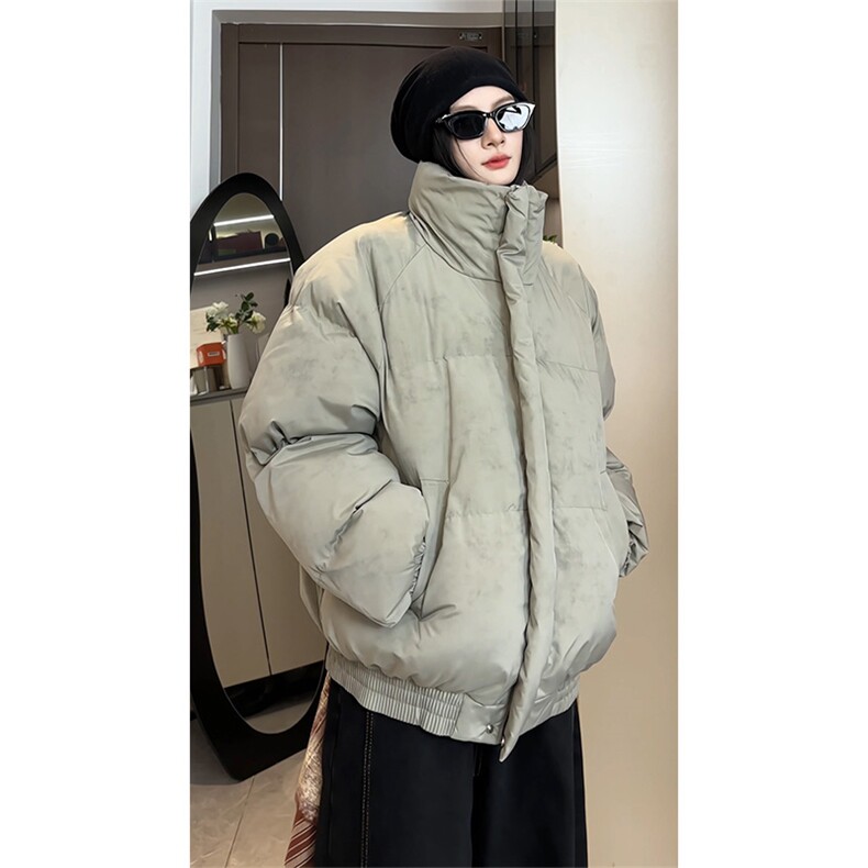 扎染棉服美式复古保暖加厚短款立领休闲外套男5D3062-TP60不,男装棉衣,电商A102