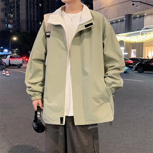 港风双面穿上衣夹克宽松落肩立领冲锋衣外套 JK908 P70图片