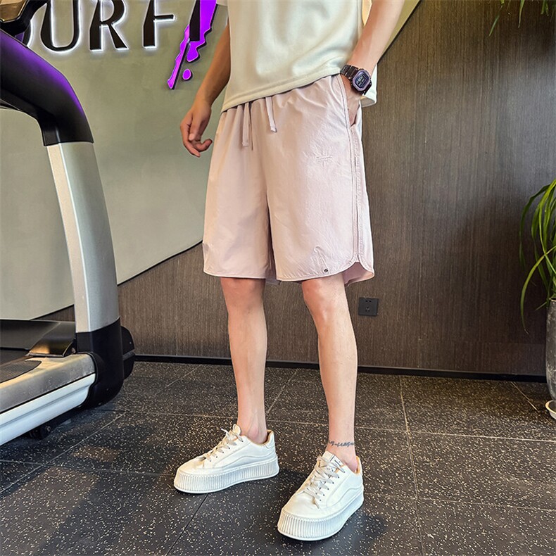 2025新款夏季短裤男宽松直筒速干透气休闲五分裤A313-DK6166-P48,男装休闲裤,电商A313