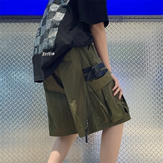 夏季飘带大口袋设计感短裤男潮牌五分裤街头百搭工装裤K3005-P26，男装休闲裤，星座512-3