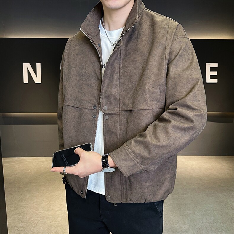 2025秋季外套男款宽松休闲百搭帅气夹克上衣服C317-J7712-P115,男装夹克,电商C317