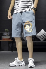 1港风休闲大码M-5XL运动5分裤原宿潮流五分裤男中裤7166P25控38，男装牛仔裤，星座226-2