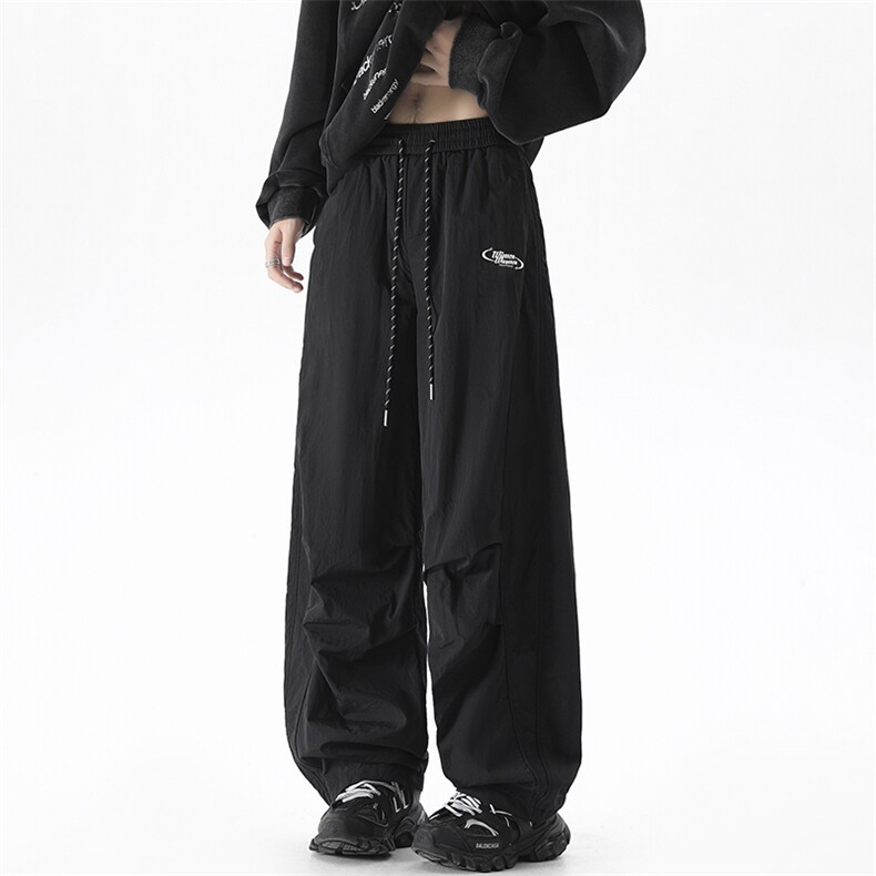 美式褶皱加绒伞兵弯刀宽松直筒运动休闲裤XZ225-3-CK11-P65控89图片