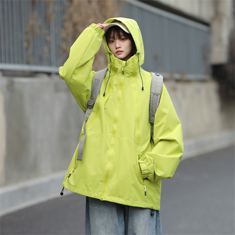 Cityboy情侣 时尚连帽冲锋衣外套夹克 团体班服图片