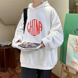 秋季新款港风连帽衫男长袖连帽卫衣男外套男  A071-W553-P45图片