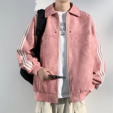 翻领晕染水洗皮衣夹克高级感工装外套JK06625-P80，男装皮衣，星座308B-2