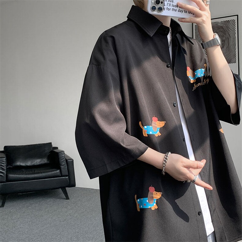 已下单CS1137-特批26控58夏季短袖印花速干冰丝大码外套衬衫,男装T恤,电商A059