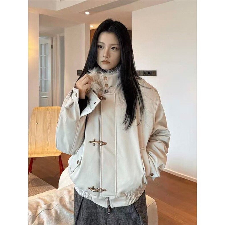 网图美潮原版PU皮座山雕棉服外套W1951/特P125，男装棉衣，电商B350