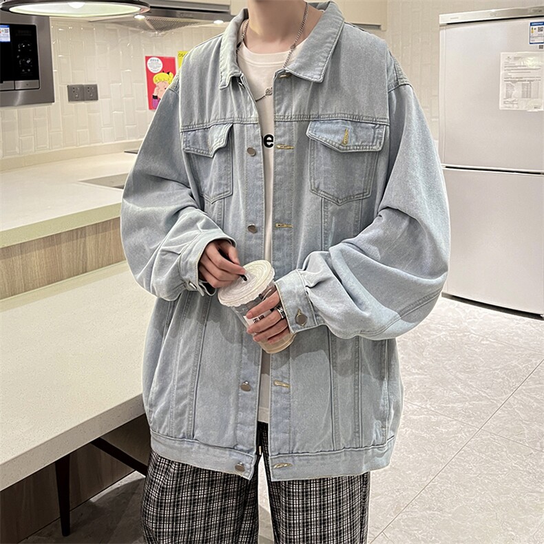 牛仔夹克男大码牛仔外套男茄克NJ77379-P60,男装夹克,电商A040