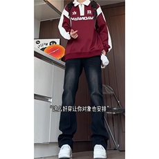 k16007-p35-S-5XL（网络图）微喇微弹大码现货牛仔裤浅灰，男装牛仔裤，星座116