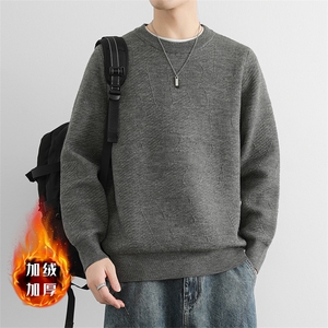 加绒加厚针织衫圆领保暖加厚内搭抗起球毛衣舒适打底衫JR2426P85图片