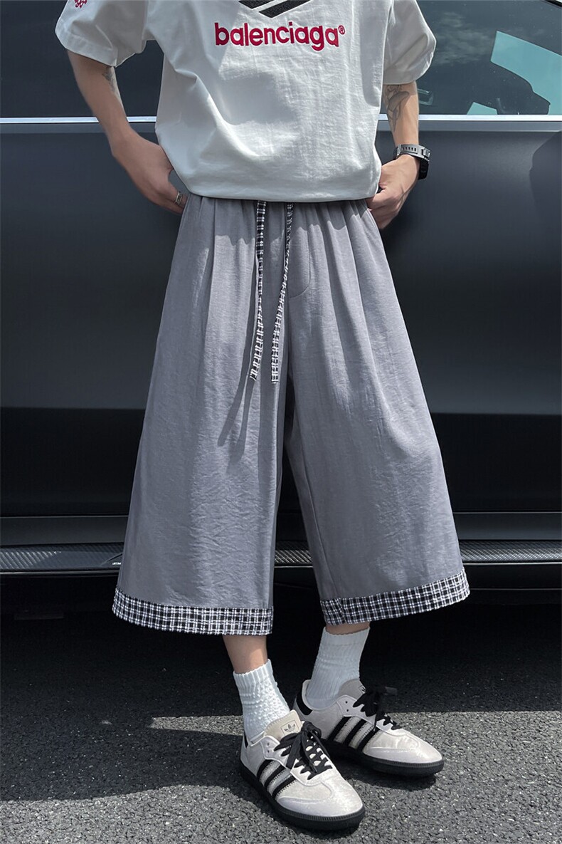 仿天丝牛仔高级感冰丝垂感休闲裤夏季新款潮牌七分裤男2559特P28,男装休闲裤,电商C305A