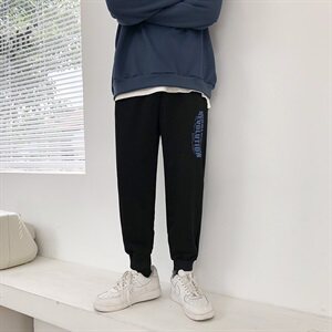 港风休闲裤男宽松印花百搭潮流束脚裤运动卫裤NK02-P50图片