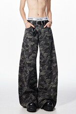 宽松原宿迷彩休闲裤男女美式高街潮牌工装长裤子K0617-P45，男装工装外套，电商D202-1