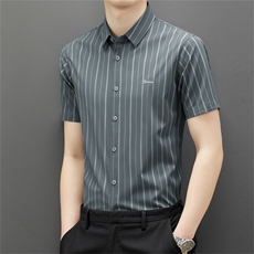 ZMS-B3301男式2023年夏季新款衬衫男短袖翻领休闲衬衣P78，男装衬衫，电商B360