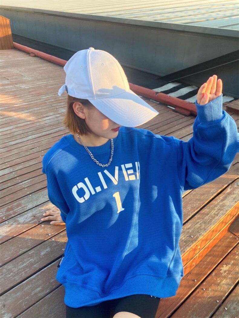 欧葛妮加绒新款法式波纹邹卫衣，女装卫衣/绒衫，OGENI 欧葛妮