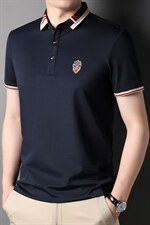 2023夏季新款中年男装时尚休闲潮流翻领百搭宽松短袖T恤男士上衣，男装T恤，电商B212（原钱塘6029）