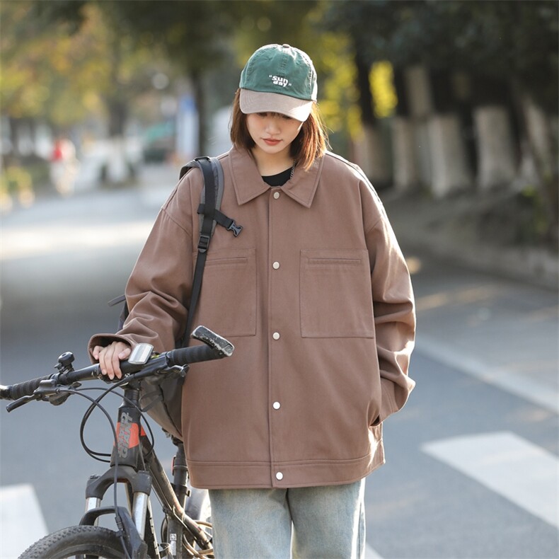 中性风春款纯棉光版大口袋翻领夹克外套二开a406JK3519特P85,男装夹克,星座309（原A406）