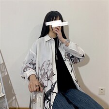 1港风夏季休闲情侣大码M-5XL潮流帅气七分袖衬衫男7854P45控68，男装衬衫，星座226-2