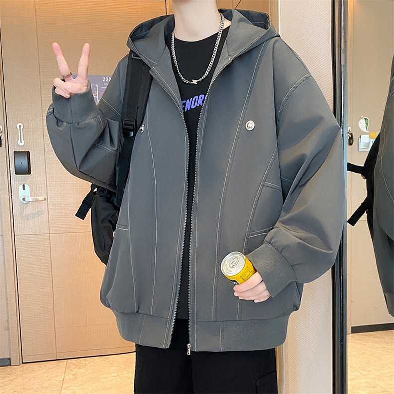 XZ102B-1春秋季宽松/连帽休闲外套潮夹克JK2537-P85,男装夹克,星座102B-1