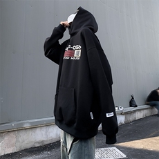 美式复古连帽卫衣男秋季潮高街字母图案印花情侣装W7945-P45，男装卫衣，星座512-4
