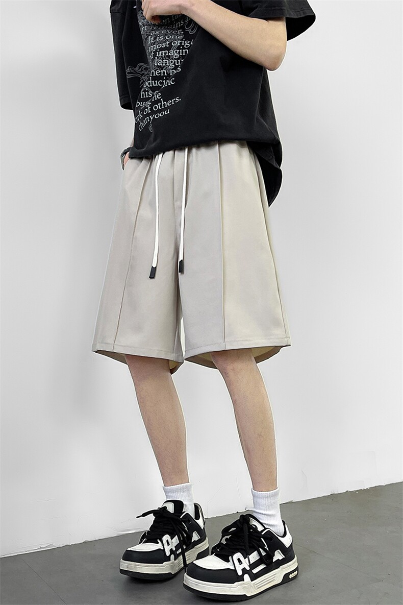 8XL-M特大码中性松紧腰休闲冰丝西装短裤五分裤百搭凉DK1531P28,男装牛仔裤,电商D206-1