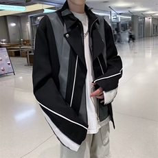 慵懒春秋男新款青春流行连帽夹克外穿潮流纯色长袖潮，男装夹克，星座716-3