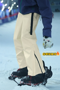 防风户外男女加绒加厚单双板宽松登山滑雪裤K1002J加绒-P75控108图片