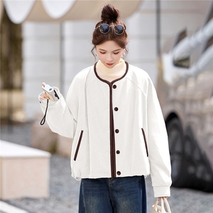 现货90白鸭绒圆领短款羽绒服女2025冬新款宽松时尚百搭保暖外套图片