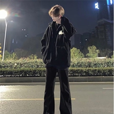美式街头水洗做旧时尚牛仔裤男春秋直筒宽松欧美高街vibe风长裤子，男装牛仔裤，星座506A