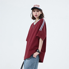 T8925-P40M-6XL大码撞色插肩袖美式重磅男女同款短袖T恤控79，男装T恤，星座109