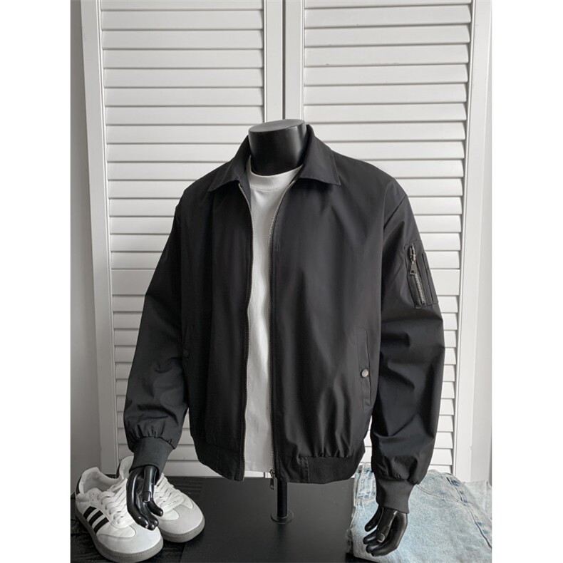 JK711-尺码M-3XL-P45-美式飞行员夹克工装外套高短款棒球服,男装夹克,星座1811B