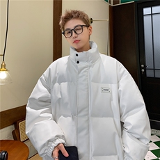 港风2025冬装宽松皮棉衣冬季宽松棉服袄情侣加厚外套男S271-P128，男装棉衣，电商A233-1
