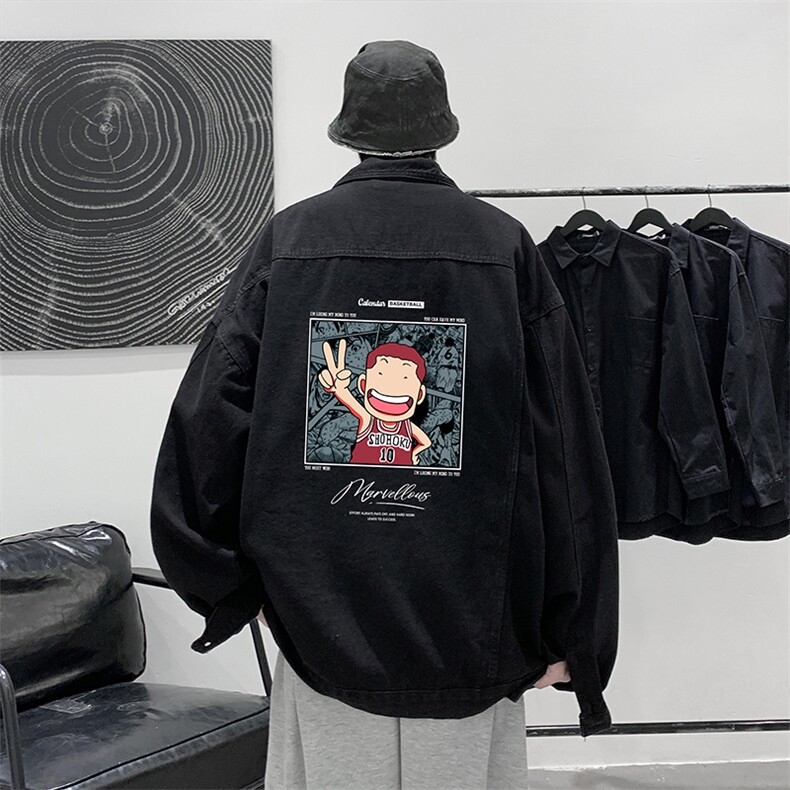 牛仔夹克男大码牛仔外套男茄克NJ77392-P60,男装夹克,电商A040