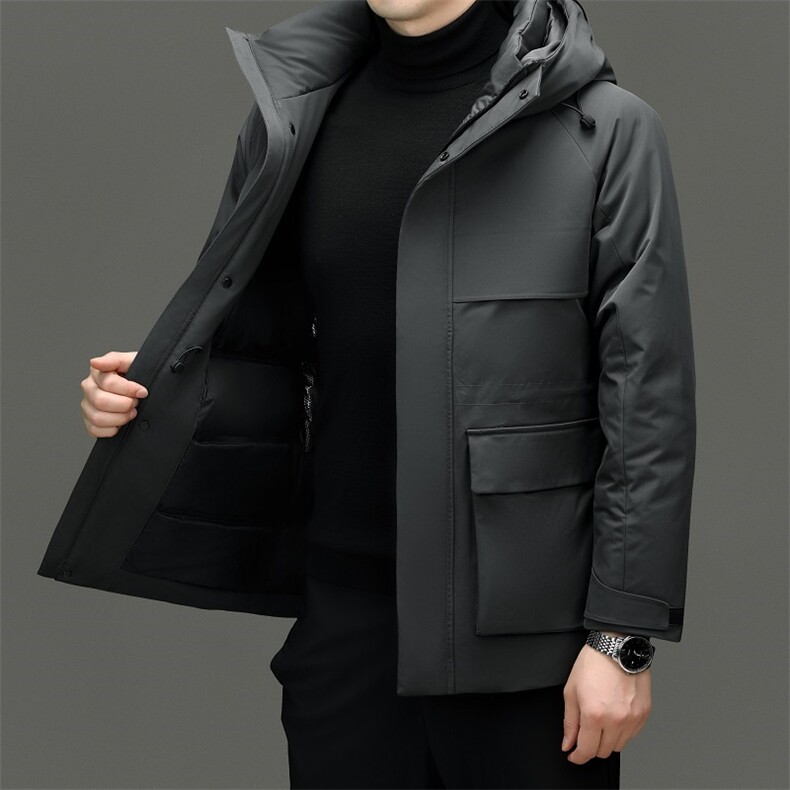 男装羽绒服YR8805新品主推90绒子品牌热销实体品三防面料腰部抽绳,男装羽绒服,钱塘207-1