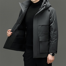男装羽绒服YR8805新品主推90绒子品牌热销实体品三防面料腰部抽绳，男装羽绒服，钱塘207-1