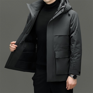 男装羽绒服YR8805新品主推90绒子品牌热销实体品三防面料腰部抽绳图片