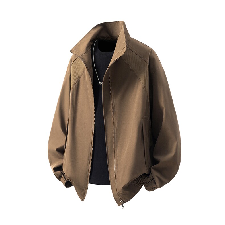 1美式罗纹袖褶皱聚酯纤维大码M-5XL夹克JK78056P69控105，男装夹克，星座226-2