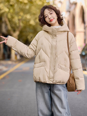 红色短款羽绒服女高级设计感90白鸭绒小个子韩版宽松加厚冬季外套，女装羽绒服，梦懿尔