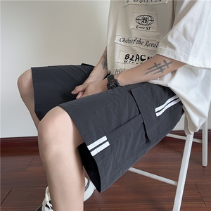 夏季新款工装口袋条纹宽松速干休闲五分裤B315-K24170-特p30控58图片