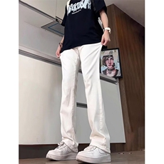 春季原创纯色修身微喇叭青年男士休闲弹力高街牛仔裤KS001，男装牛仔裤，星座1116A（原606A-3）