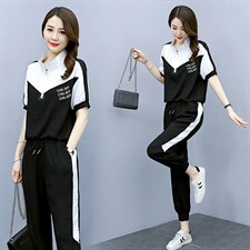 休闲时尚运动服套装2025新款女装夏款妈妈短袖漂亮减龄洋气两件套图片