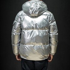 2021冬季新日系马切达大码男亮面包服保暖连帽棉衣棉袄M737-P75，男装棉衣，电商A001