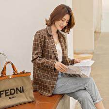 格子西装，女装西装，一家人