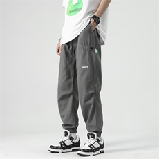 春秋束脚时尚潮牌工装裤潮宽松型文艺休闲裤青春流行K98309B-3，男装工装外套，星座310B-1