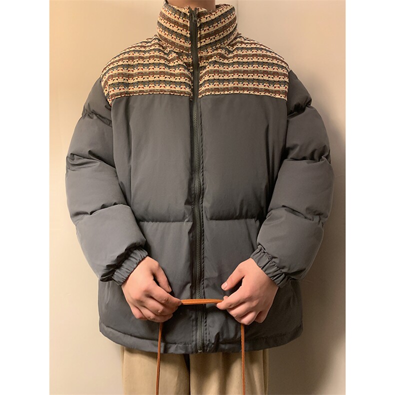 秋冬棉衣加厚夹克加绒外套厚棉袄拼色棉袄厚1016-1W106P128K158,男装棉衣,星座1016-1（原电商B408-1）